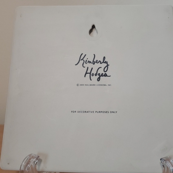 Hallmark KIMBERLY HODGES 2003 TILE FLOWER PINK Yellow Blue 6" x 6" - Picture 5 of 8